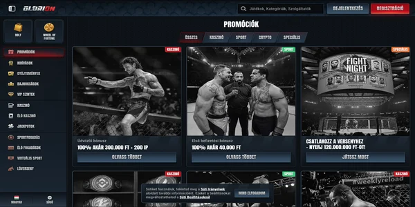 Glorion Casino stránka uvítacieho bonusu na mobile